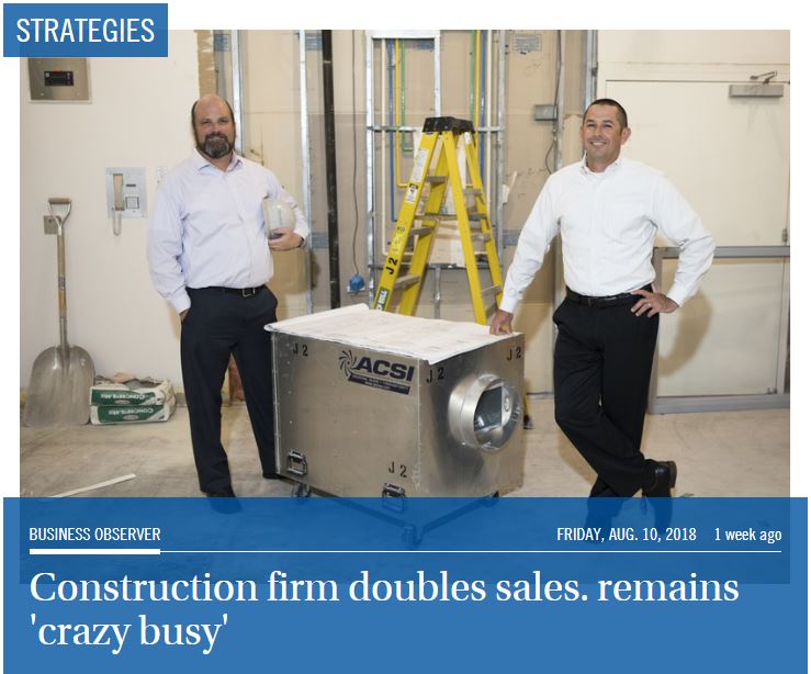 Construction Firm Doubles Sales. Remains Crazy Busy.